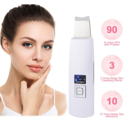 Ultrasonic Facial Cleanser – Blackhead & Acne Removal, Vibration Massager, Ultrasound Peeling Machine
