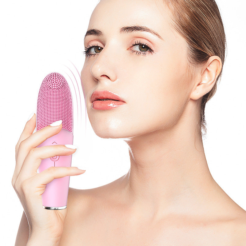 Ultrasonic Face Cleansing Brush – Waterproof Silicone Skin Care Tool