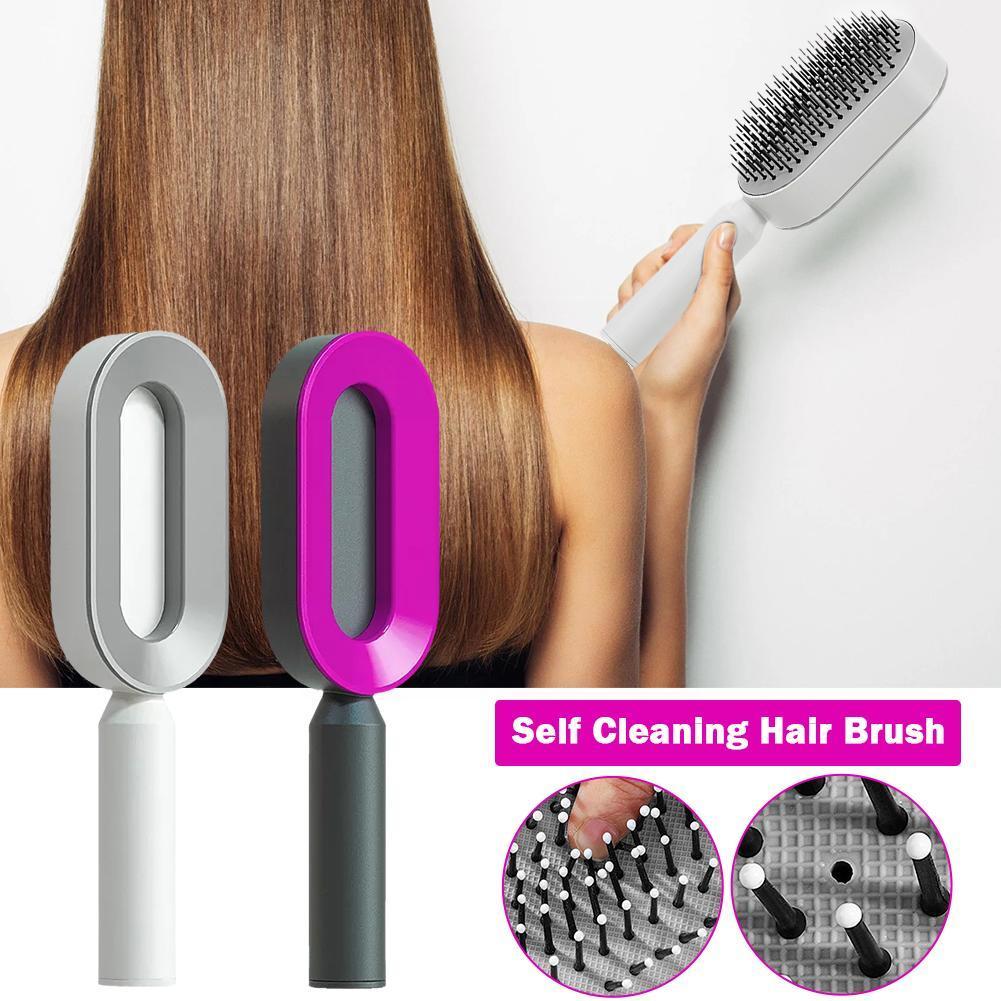 3D Hair Growth Comb – Self-Cleaning Scalp Massage Brush for Women | Stimulates Blood Circulation & Reduces Hair Loss