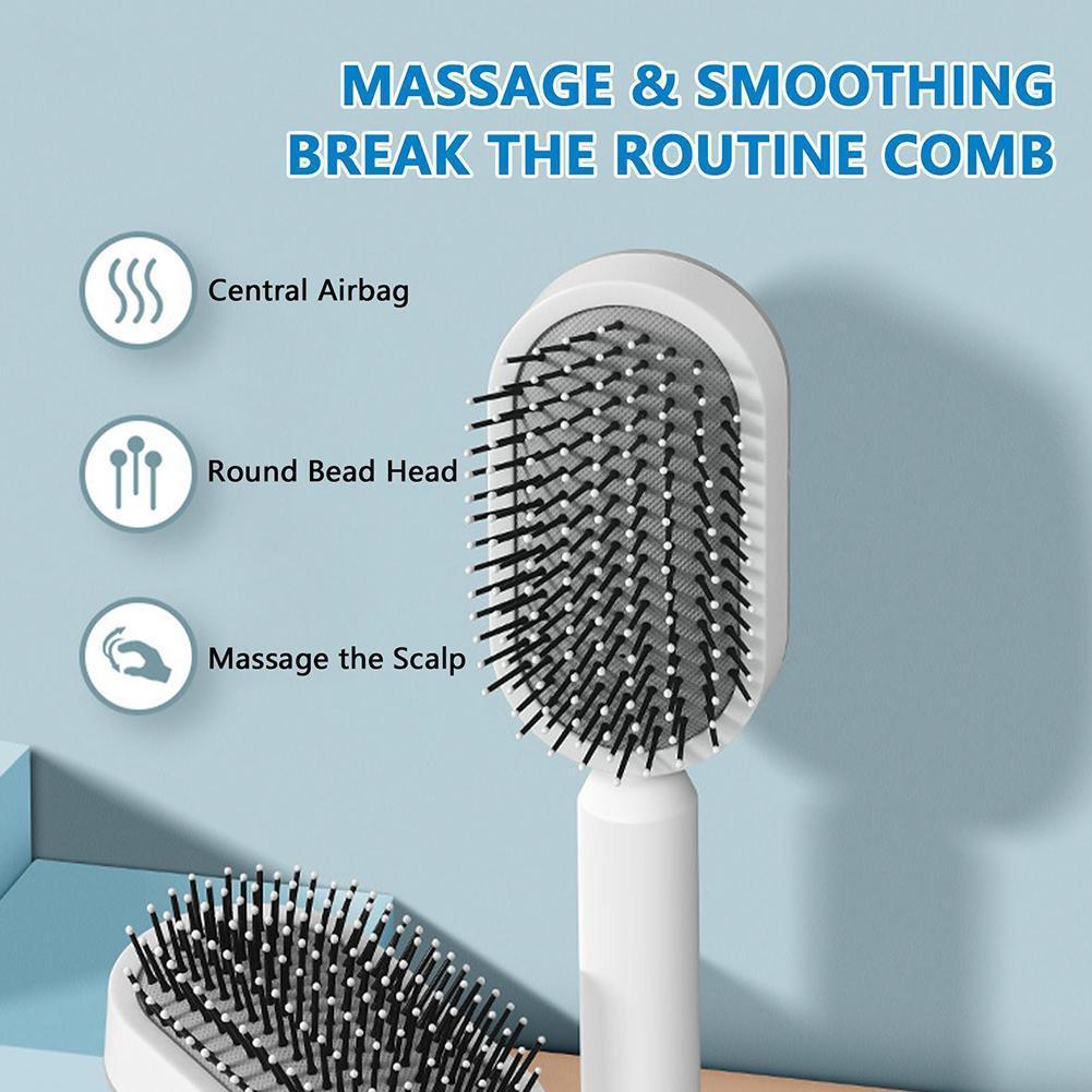 3D Hair Growth Comb – Self-Cleaning Scalp Massage Brush for Women | Stimulates Blood Circulation & Reduces Hair Loss