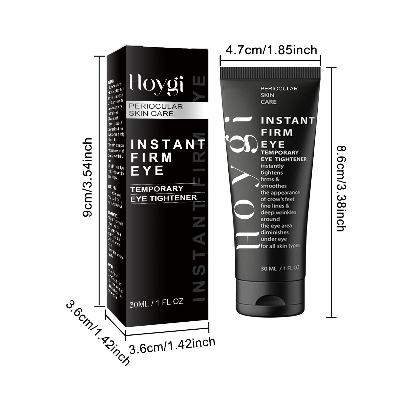 Instant Firming Eye Cream – Tightening Treatment with Hyaluronic Acid, Collagen & Vitamin E