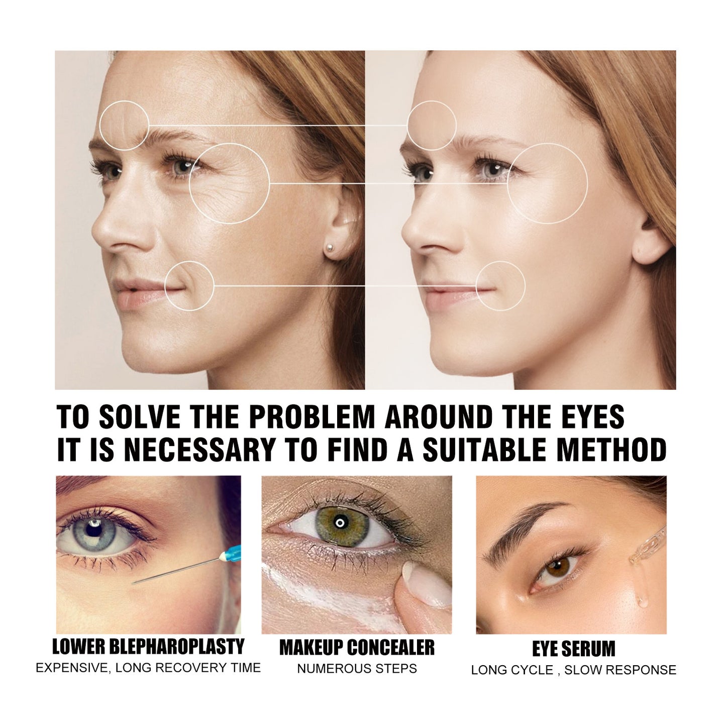 Instant Firming Eye Cream – Tightening Treatment with Hyaluronic Acid, Collagen & Vitamin E
