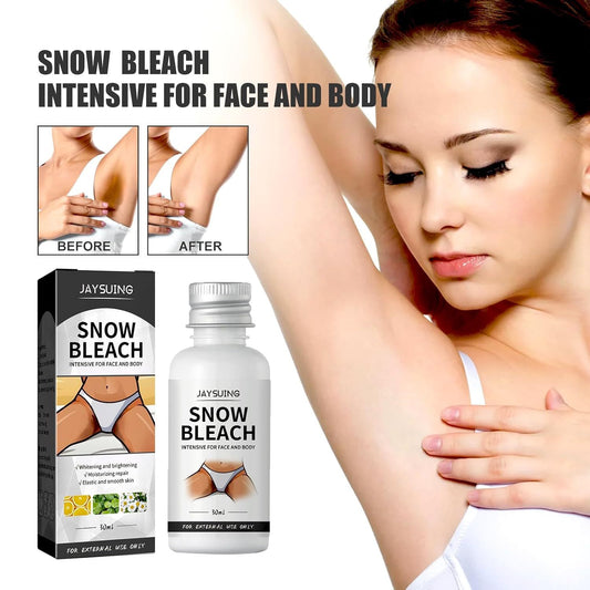 Snow Bleach Cream – Intimate & Underarm Lightening, Dark Spot Remover for Knees, Elbows & Neck