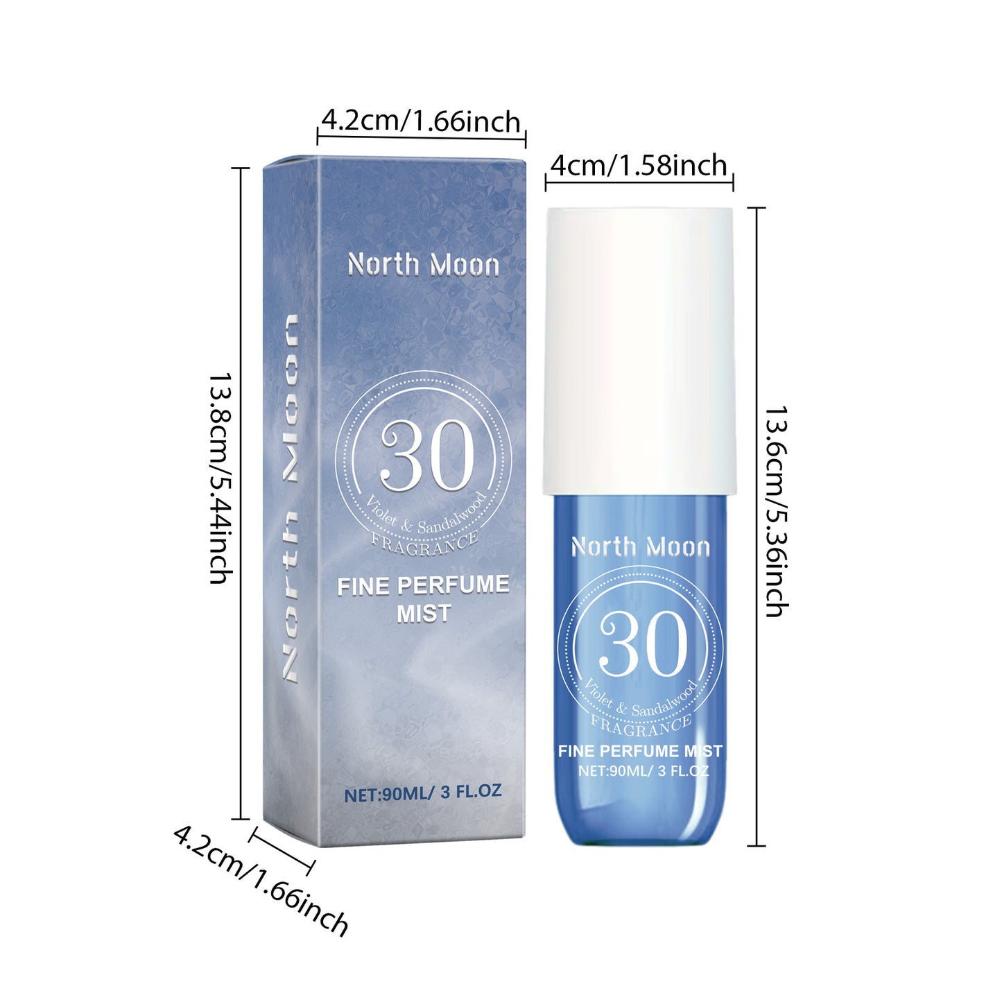 North Moon Fragrance Spray – Long-Lasting Body & Hair Mist for Women, Fresh Dating Perfume